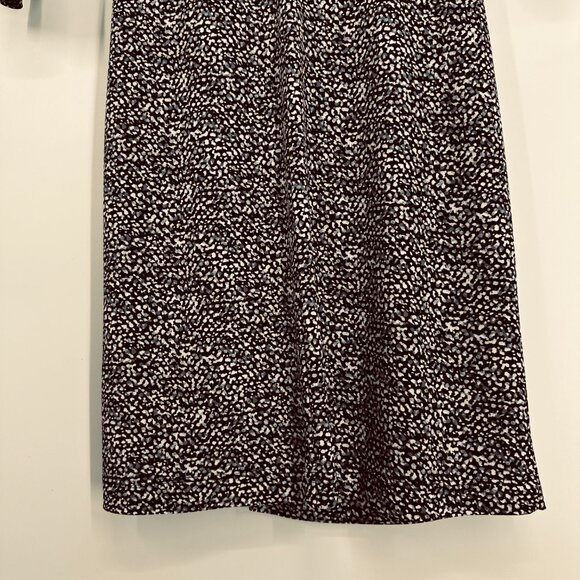 3/$25 Express Faux Wrap Dress XS Abstract Print Jersey Knit Zipper Sheath Mini - Picture 7 of 8
